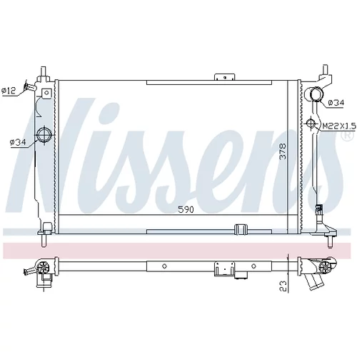 Chladič motora 63252A /NISSENS/ - obr. 4