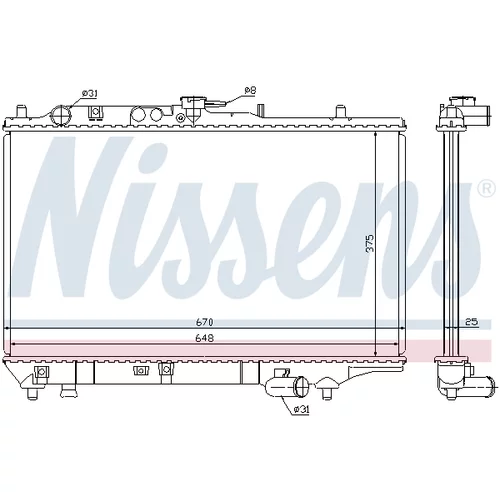 Chladič motora 63390 /NISSENS/ - obr. 5