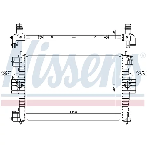 Chladič motora 636012 /NISSENS/ - obr. 4