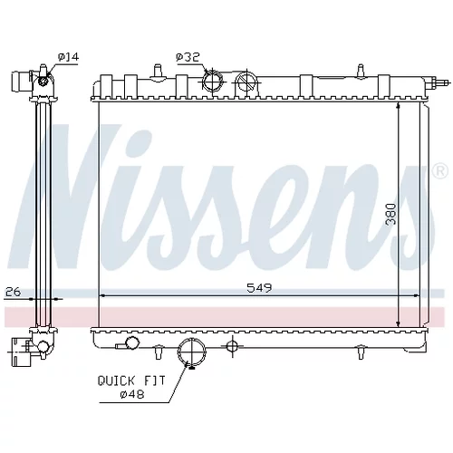 Chladič motora 63697 /NISSENS/ - obr. 5