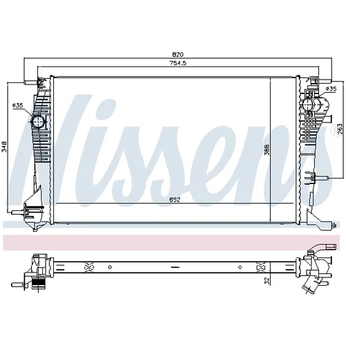 Chladič motora 637617 /NISSENS/ - obr. 4