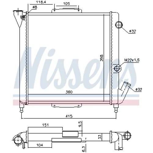 Chladič motora 63867 /NISSENS/ - obr. 4