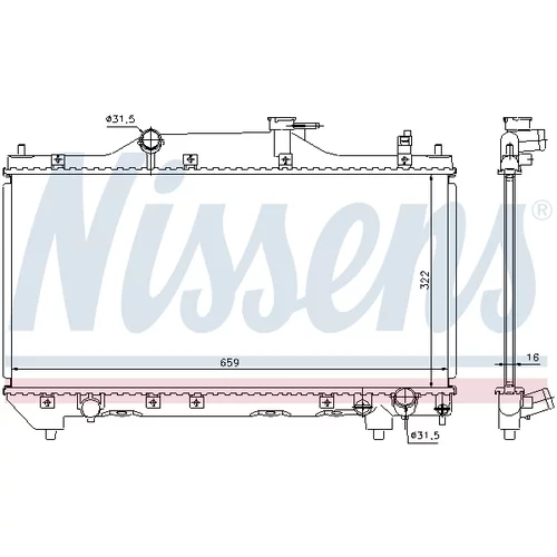 Chladič motora 64640A /NISSENS/ - obr. 4
