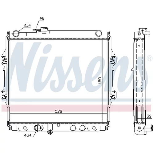 Chladič motora 64683A /NISSENS/ - obr. 4
