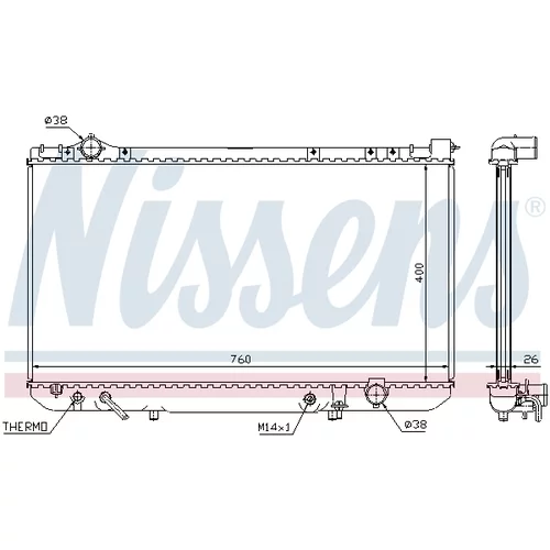 Chladič motora 64756 /NISSENS/ - obr. 5