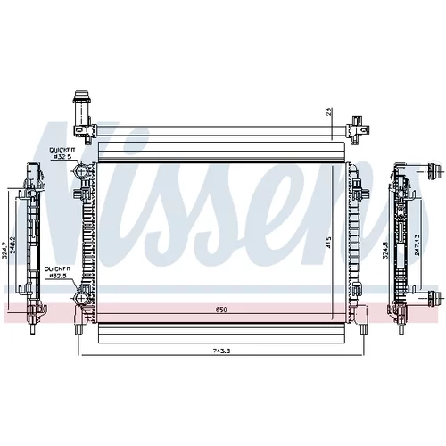 Chladič motora 65327 /NISSENS/ - obr. 4