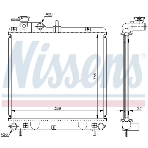 Chladič motora 67500A /NISSENS/ - obr. 4