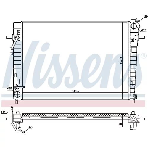 Chladič motora 675034 /NISSENS/ - obr. 4