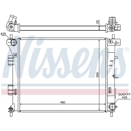 Chladič motora 67607 /NISSENS/ - obr. 4
