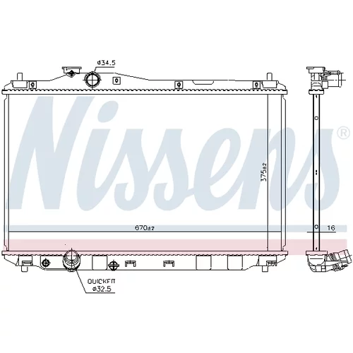 Chladič motora 68093 /NISSENS/ - obr. 5