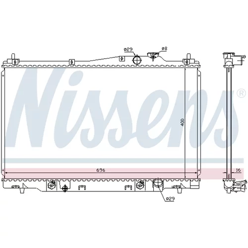 Chladič motora 68142 /NISSENS/ - obr. 5