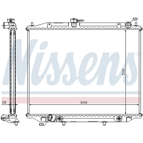 Chladič motora 68707A /NISSENS/ - obr. 5