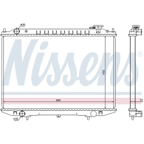 Chladič motora 68721 /NISSENS/ - obr. 4