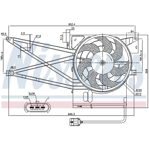 Ventilátor chladenia motora 85017 /NISSENS/ - obr. 5