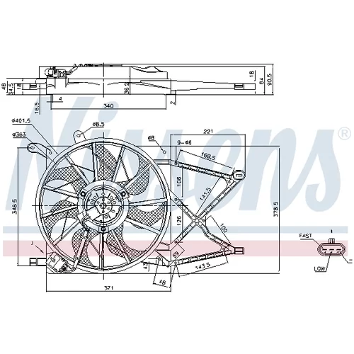 Ventilátor chladenia motora 85154 /NISSENS/ - obr. 5