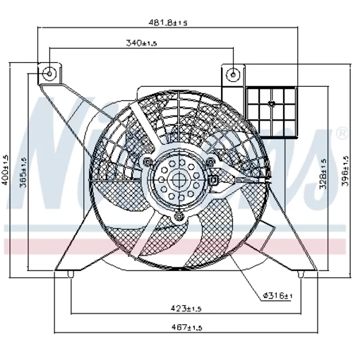 Ventilátor chladenia motora 85476 /NISSENS/ - obr. 5