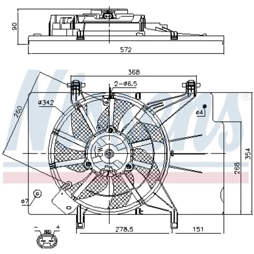 Ventilátor chladenia motora 85768 /NISSENS/ - obr. 5