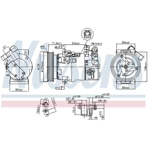 Kompresor klimatizácie 890586 /NISSENS/ - obr. 6