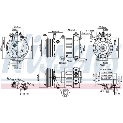 Kompresor klimatizácie 890664 /NISSENS/ - obr. 5