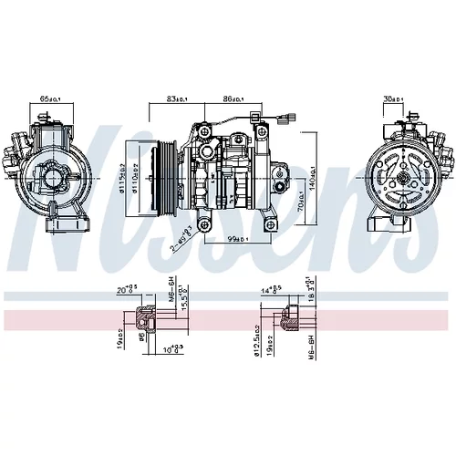 Kompresor klimatizácie 891130 /NISSENS/ - obr. 6