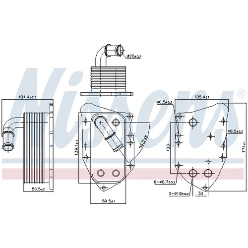 Chladič motorového oleja 90805 /NISSENS/ - obr. 6