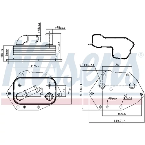 Chladič motorového oleja 90808 /NISSENS/ - obr. 5