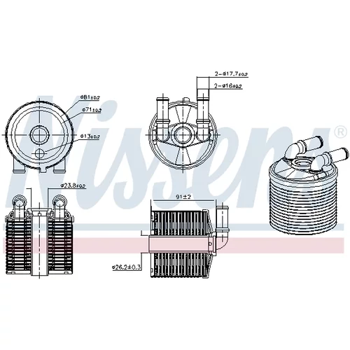 Chladič oleja automatickej prevodovky 91506 /NISSENS/