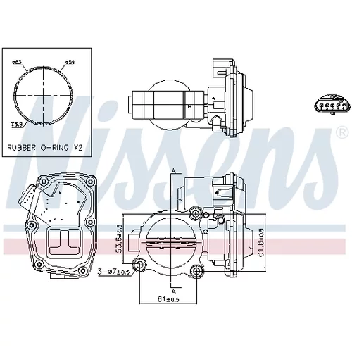 Hrdlo škrtiacej klapky 955089 /NISSENS/ - obr. 5