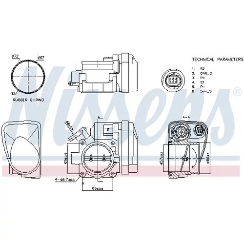 Hrdlo škrtiacej klapky 955122 /NISSENS/ - obr. 5