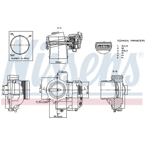 Hrdlo škrtiacej klapky 955177 /NISSENS/ - obr. 5