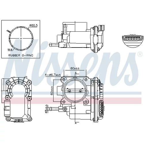 Hrdlo škrtiacej klapky 955229 /NISSENS/ - obr. 5