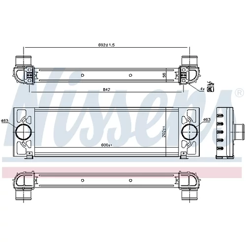 Chladič plniaceho vzduchu 96066 /NISSENS/ - obr. 5
