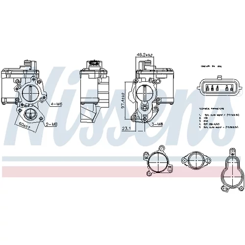 EGR ventil NISSENS 98265