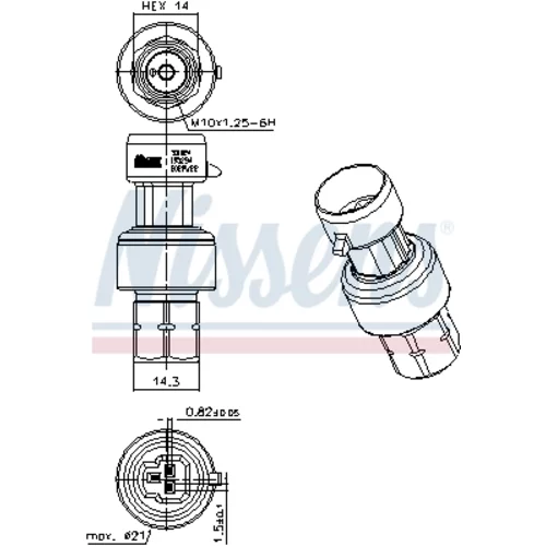 Tlakový spínač klimatizácie 301024 /NISSENS/ - obr. 5