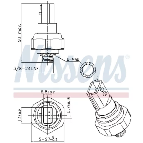 Tlakový spínač klimatizácie 301038 /NISSENS/ - obr. 5