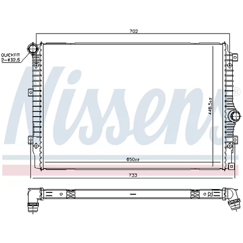 Chladič motora 606084 /NISSENS/ - obr. 4
