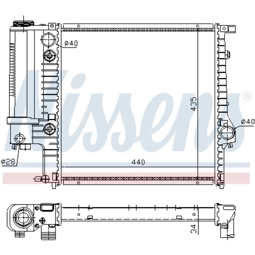 Chladič motora 60613A /NISSENS/ - obr. 4