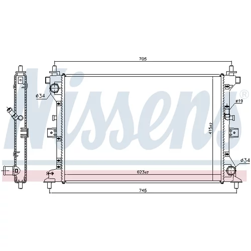 Chladič motora 606148 /NISSENS/ - obr. 4