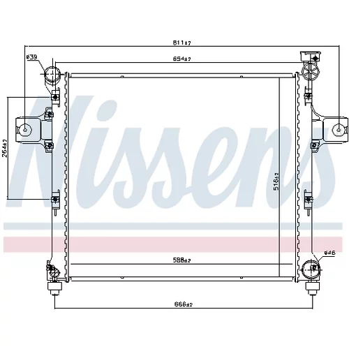 Chladič motora 606254 /NISSENS/ - obr. 4
