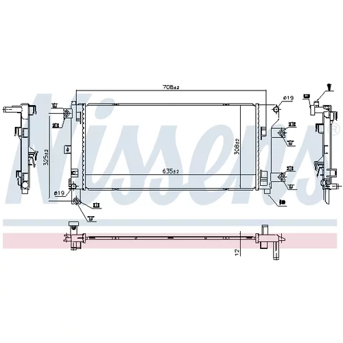 Chladič motora 606264 /NISSENS/ - obr. 4