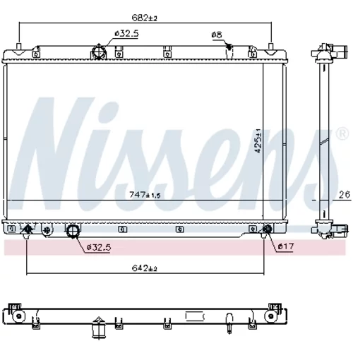 Chladič motora 606298 /NISSENS/ - obr. 4