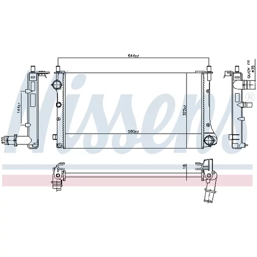 Chladič motora 606345 /NISSENS/ - obr. 5