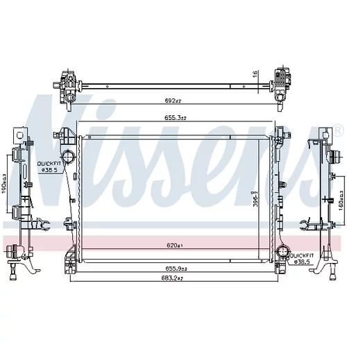 Chladič motora 606441 /NISSENS/ - obr. 4