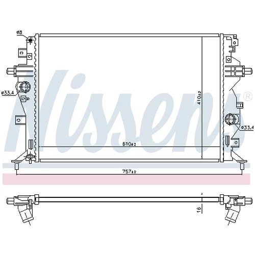 Chladič motora 606607 /NISSENS/ - obr. 4