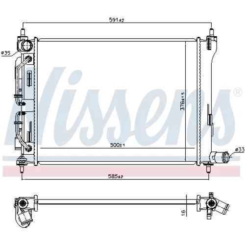 Chladič motora 606732 /NISSENS/ - obr. 5