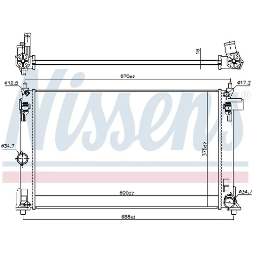 Chladič motora 606838 /NISSENS/ - obr. 5