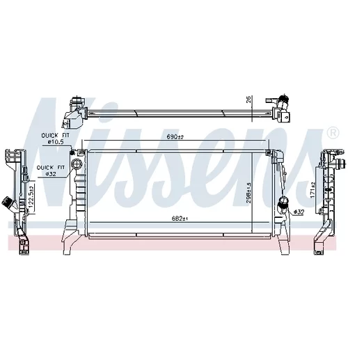 Chladič motora 607103 /NISSENS/ - obr. 5