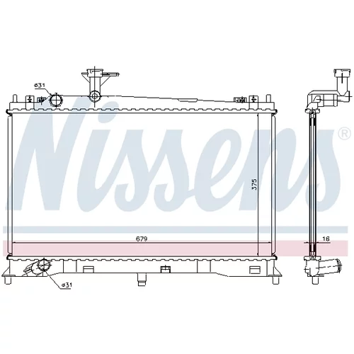 Chladič motora 62462A /NISSENS/ - obr. 5