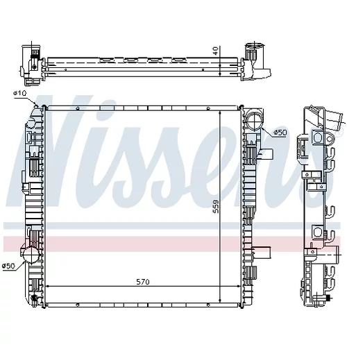 Chladič motora 62794A /NISSENS/ - obr. 4