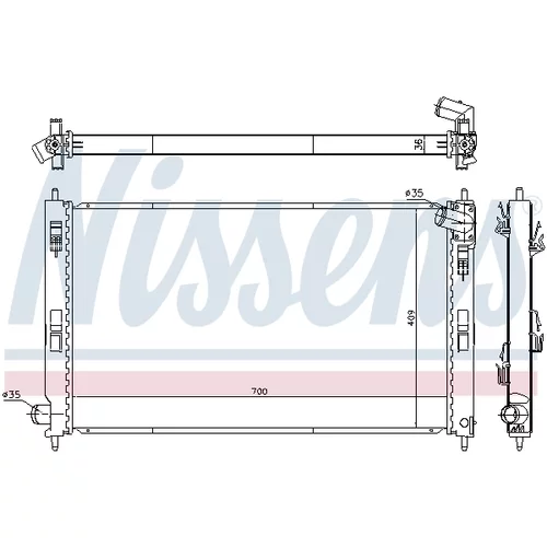 Chladič motora 628969 /NISSENS/ - obr. 4